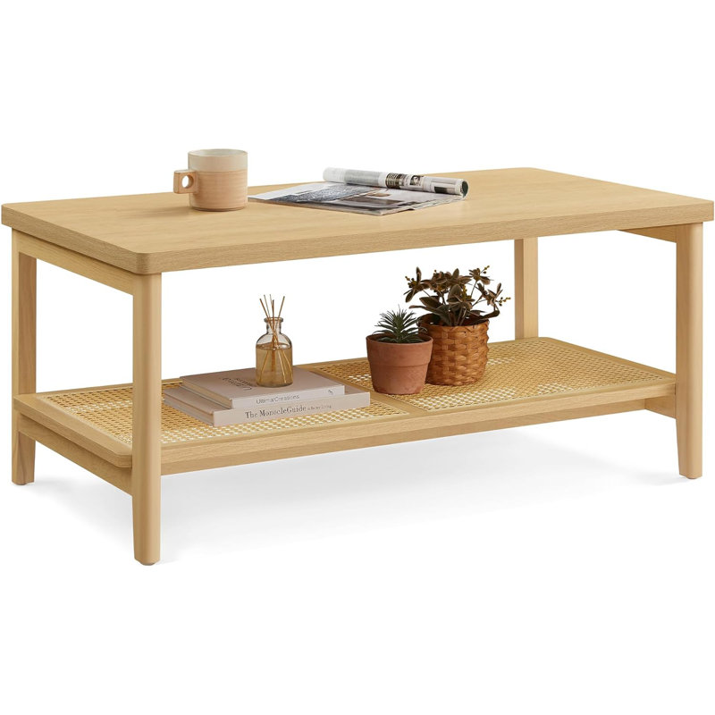 2 Tier Coffee Table for Living Room Living Room Table Rectangular Center Table